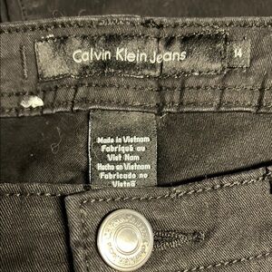 Calvin # 207 Klein Black Jeans with Classic Twill Weave